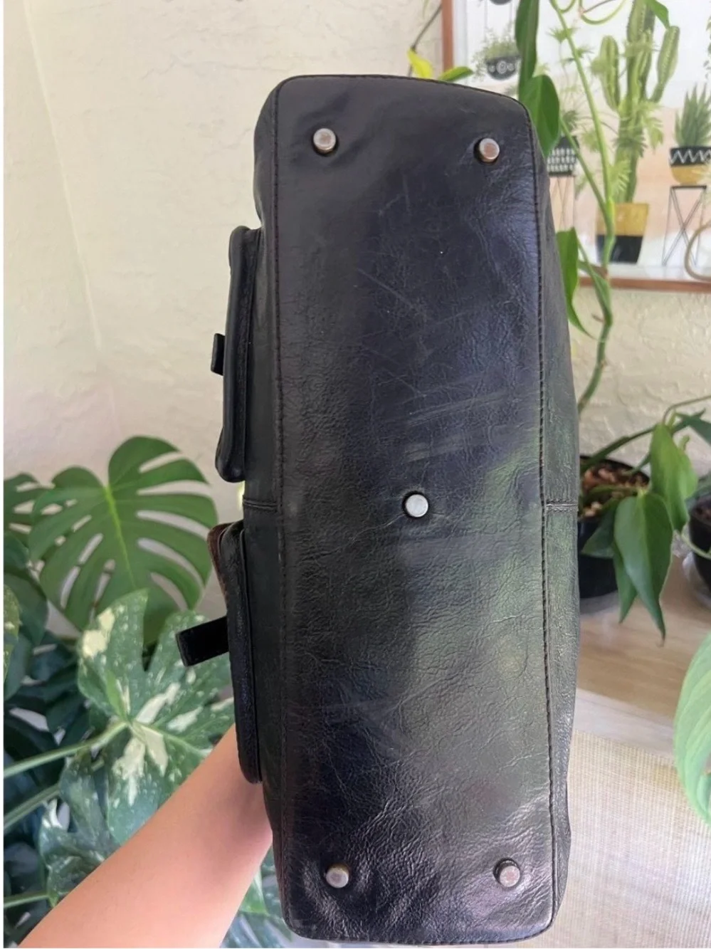 Antonio Melani Rick Dark Chocolate/Black Shoulder Bag